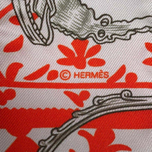 将图像加载到图库查看器中，HERMES Twilly Etriers Remix Stirrup Remix Verbena/Orange/Khaki H063502S Silk100%
