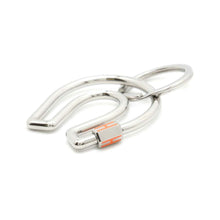 将图像加载到图库查看器中，HERMES Faire a Cheval Key Ring Silver/Orange H077329FJ68 Metal
