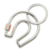 将图像加载到图库查看器中，HERMES Faire a Cheval Key Ring Silver/Orange H077329FJ68 Metal
