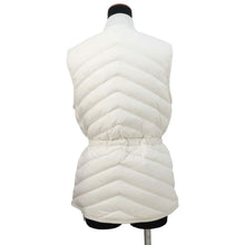 将图像加载到图库查看器中，HERMES Quilted Long Gilet Size 34 Blanc Narkle Polyester100%
