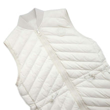 将图像加载到图库查看器中，HERMES Quilted Long Gilet Size 34 Blanc Narkle Polyester100%
