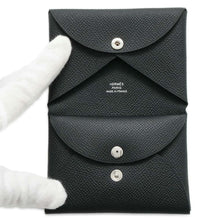 将图像加载到图库查看器中，HERMES Calvi Duo Black Epsom
