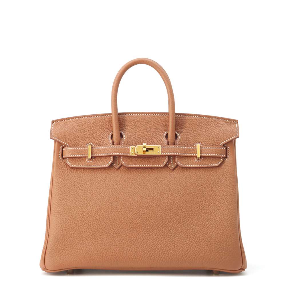 HERMES Birkin Gold Togo Leather Size 25