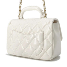 将图像加载到图库查看器中，CHANEL Top Handle Flap 2wayShoulder Bag White AS4544 Shiny Calf Leather
