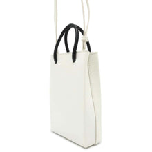 将图像加载到图库查看器中，BALENCIAGA Shopping phone holder White 593826 Leather
