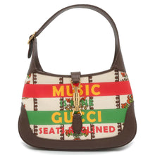 Load image into Gallery viewer, GUCCI Jackie1961 Music Gucci Barrier&amp;W Griffin The R Ivory/Brown/Multicolor 636706 Canvas Leather Size Small
