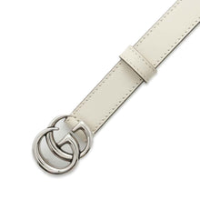 将图像加载到图库查看器中，GUCCI GG Marmont Belt Size 120 White409417 Leather
