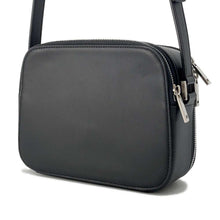 将图像加载到图库查看器中，Ferragamo Logo Shoulder Bag Black 241465 Calf Leather
