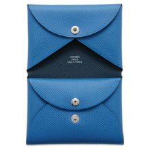 将图像加载到图库查看器中，HERMES Calvi Duo Verso Blue France/Blue Saphir Epsom
