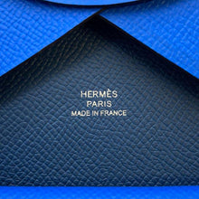 将图像加载到图库查看器中，HERMES Calvi Duo Verso Blue France/Blue Saphir Epsom
