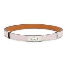 将图像加载到图库查看器中，HERMES Kelly belt mauve pail Epsom
