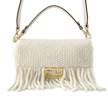 将图像加载到图库查看器中，FENDI Mamma Bucket 2way Shoulder Bag White 8BR600 Wool
