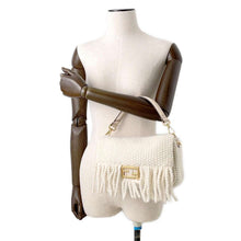 将图像加载到图库查看器中，FENDI Mamma Bucket 2way Shoulder Bag White 8BR600 Wool
