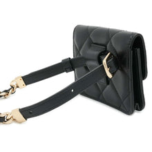 将图像加载到图库查看器中，CHANEL Matelasse Belt ChainPouch Black Lambskin
