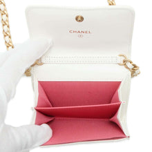 将图像加载到图库查看器中，CHANEL 19 Chain flap Coin purse White AP1787 Lambskin
