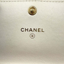 将图像加载到图库查看器中，CHANEL 19 Chain flap Coin purse White AP1787 Lambskin
