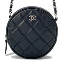 将图像加载到图库查看器中，CHANEL Matelasse Round Shoulder Bag Black AP0245 Lambskin Size Mini
