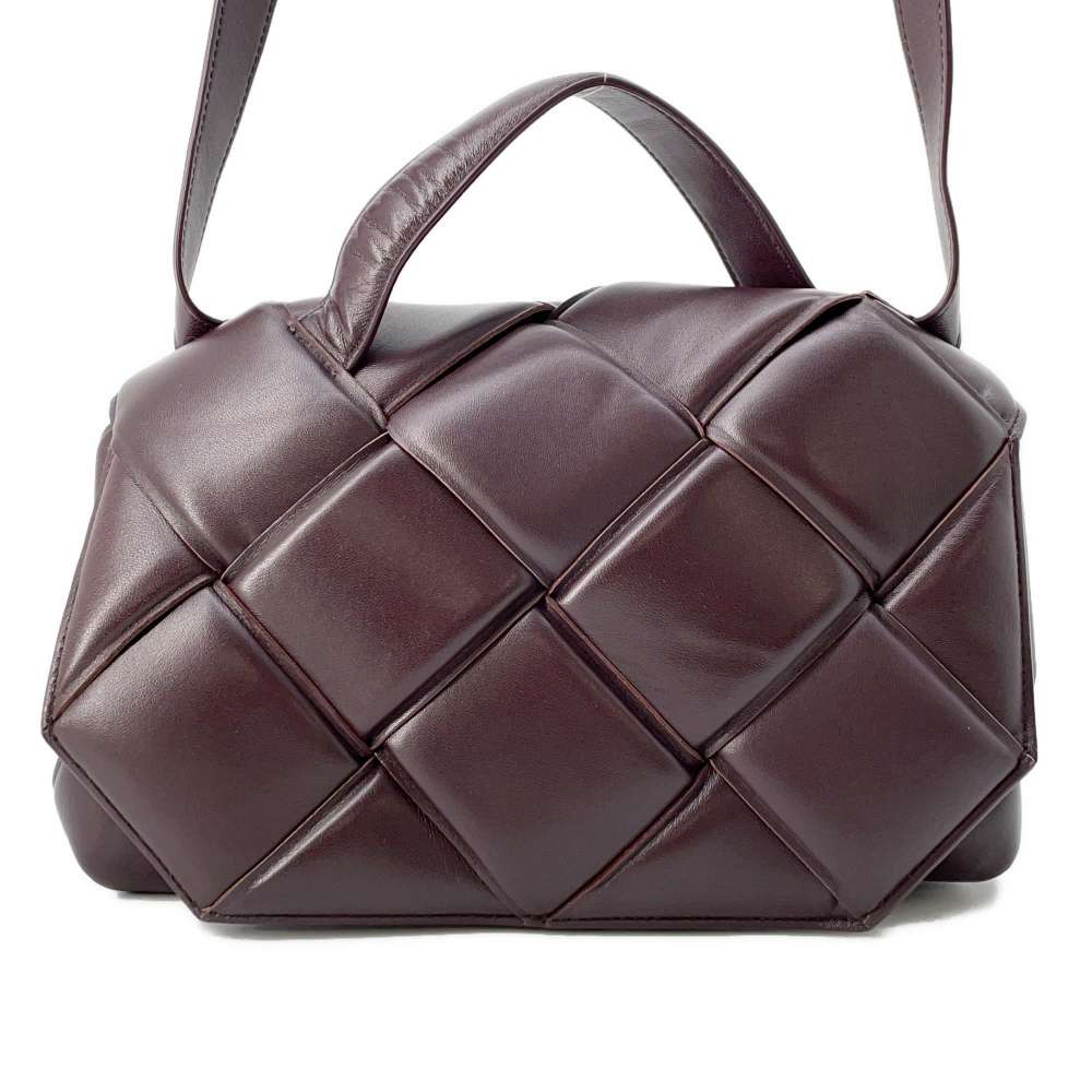 Bottega Veneta Top Handle Bag Shoulder Bordeaux 632647 Lambskin