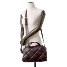 Load image into Gallery viewer, Bottega Veneta Top Handle Bag Shoulder Bordeaux 632647 Lambskin
