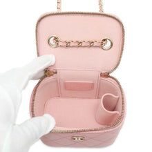 将图像加载到图库查看器中，CHANEL Matelasse Shoulder Vanity Pink AP1340 Caviar Leather Size Mini
