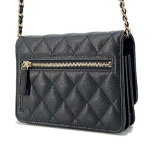 将图像加载到图库查看器中，CHANEL Chain wallet Black AP1649 Caviar Leather
