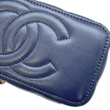 将图像加载到图库查看器中，CHANEL Vanity ChainShoulder Bag Navy AP2846 Lambskin
