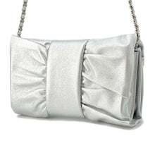 将图像加载到图库查看器中，CHANEL Ribbon Clutch 2way Shoulder Bag Silver AS5129 Lambskin
