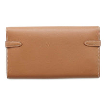 将图像加载到图库查看器中，HERMES Kelly wallet Gold Epsom
