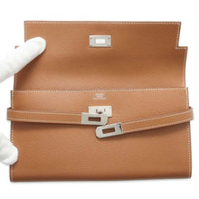 将图像加载到图库查看器中，HERMES Kelly wallet Gold Epsom
