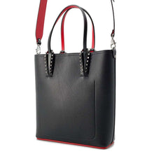 将图像加载到图库查看器中，Christian Louboutin CABATA N/S 2wayShoulder Bag Tote Bag Black 3205221 Leather Studded
