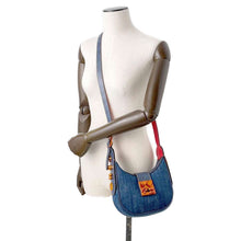 将图像加载到图库查看器中，Christian Louboutin CARASKY Shoulder Bag Blue 1225265 Denim Size Mini
