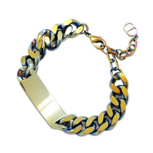 Load image into Gallery viewer, Dior Couture Chain Link Bracelet Multicolor Metal
