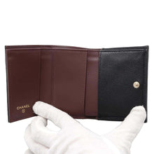 将图像加载到图库查看器中，CHANEL Matelasse Classic Small Flap Wallet Black AP0230 Caviar Leather
