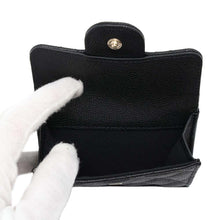 将图像加载到图库查看器中，CHANEL Matelasse Classic Small Flap Wallet Black AP0230 Caviar Leather
