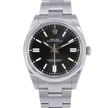 将图像加载到图库查看器中，ROLEX Oyster Perpetual W41mm Stainless Steel Black Dial 124300
