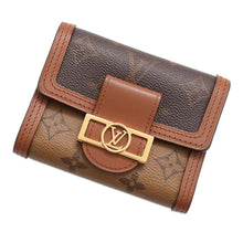 将图像加载到图库查看器中，LOUIS VUITTON Portefeuille / Dauphine Compact Noir M68725 Monogram/Monogram Reverse Canvas
