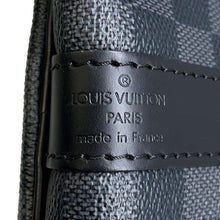 将图像加载到图库查看器中，LOUIS VUITTON Keepall Bandouliere Noir N41413 Damier Graphite Size 55
