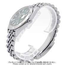 将图像加载到图库查看器中，ROLEX Datejust W41mm Stainless Steel K18WG Mint Green Fluted Dial126334
