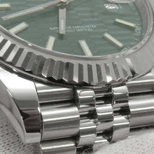 将图像加载到图库查看器中，ROLEX Datejust W41mm Stainless Steel K18WG Mint Green Fluted Dial126334
