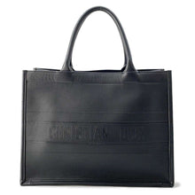 将图像加载到图库查看器中，Dior Book tote Black All leather Size Medium
