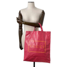 Load image into Gallery viewer, GUCCI Logo Tote Bag Pink/Orange575140 PVC Coated Canvas
