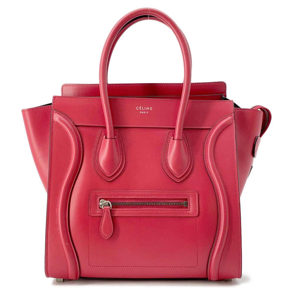 CELINE Luggage shopper Red 167793 Leather Size micro