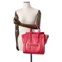 Load image into Gallery viewer, CELINE Luggage shopper Red 167793 Leather Size micro
