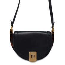 将图像加载到图库查看器中，FENDI Moonlight Shoulder Bag Black8BT346 Leather
