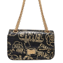 Load image into Gallery viewer, CHANEL 2.55 ChainShoulder Black/Gold AS0874 Embossed Leather
