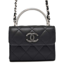 将图像加载到图库查看器中，CHANEL Matelasse Top Handle Mini ChainShoulder Black AP3708 Lambskin
