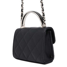 将图像加载到图库查看器中，CHANEL Matelasse Top Handle Mini ChainShoulder Black AP3708 Lambskin
