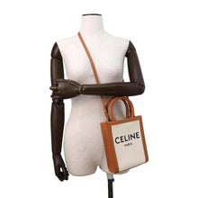 Load image into Gallery viewer, CELINE Vertical hippopotamus Beige/Brown 193302 Canvas Leather Size Mini
