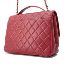 将图像加载到图库查看器中，CHANEL Matelasse CC Logo Business Affinity ChainShoulder Red A93608 Caviar Leather
