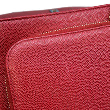 将图像加载到图库查看器中，CHANEL Matelasse CC Logo Business Affinity ChainShoulder Red A93608 Caviar Leather
